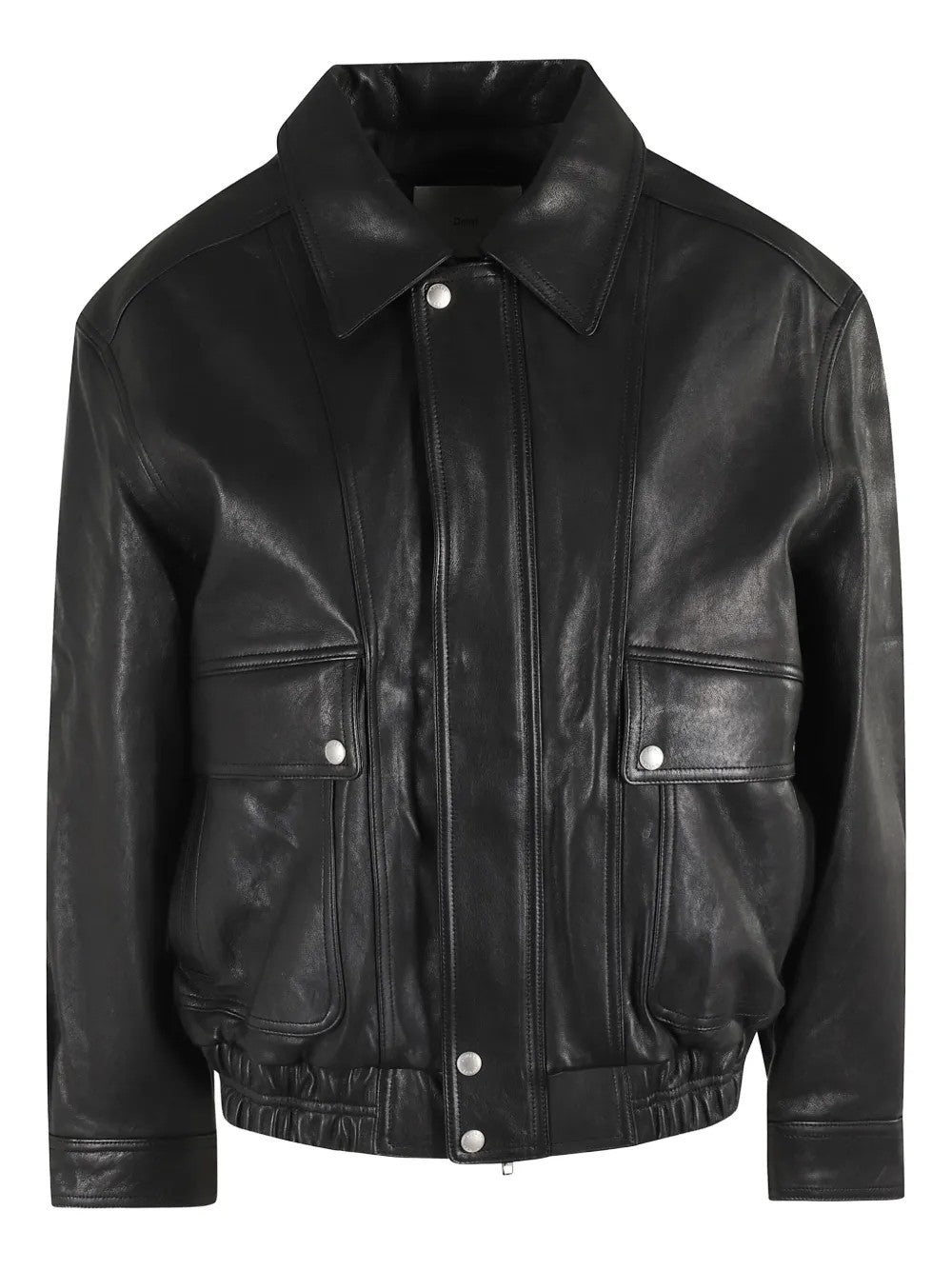 Dunst Oversized Vintage Leather Blouson In Black