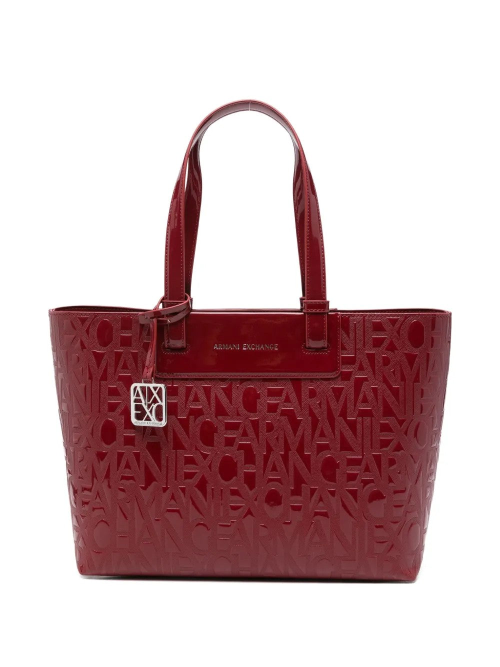 Armani Exchange Logo-embossed Tote Bag In Red
