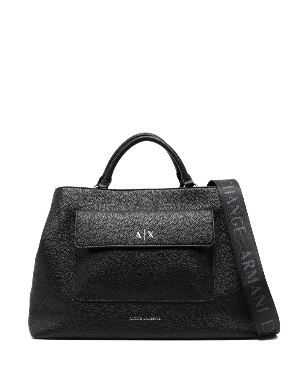 Armani Exchange Logo-lettering Tote Bag In Black