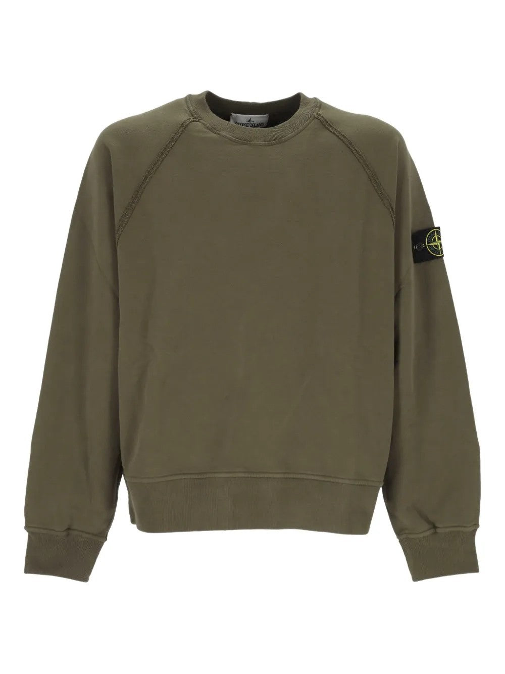 Stone Island Raglan-sleeve Patch-logo Sweatshirt In Multi