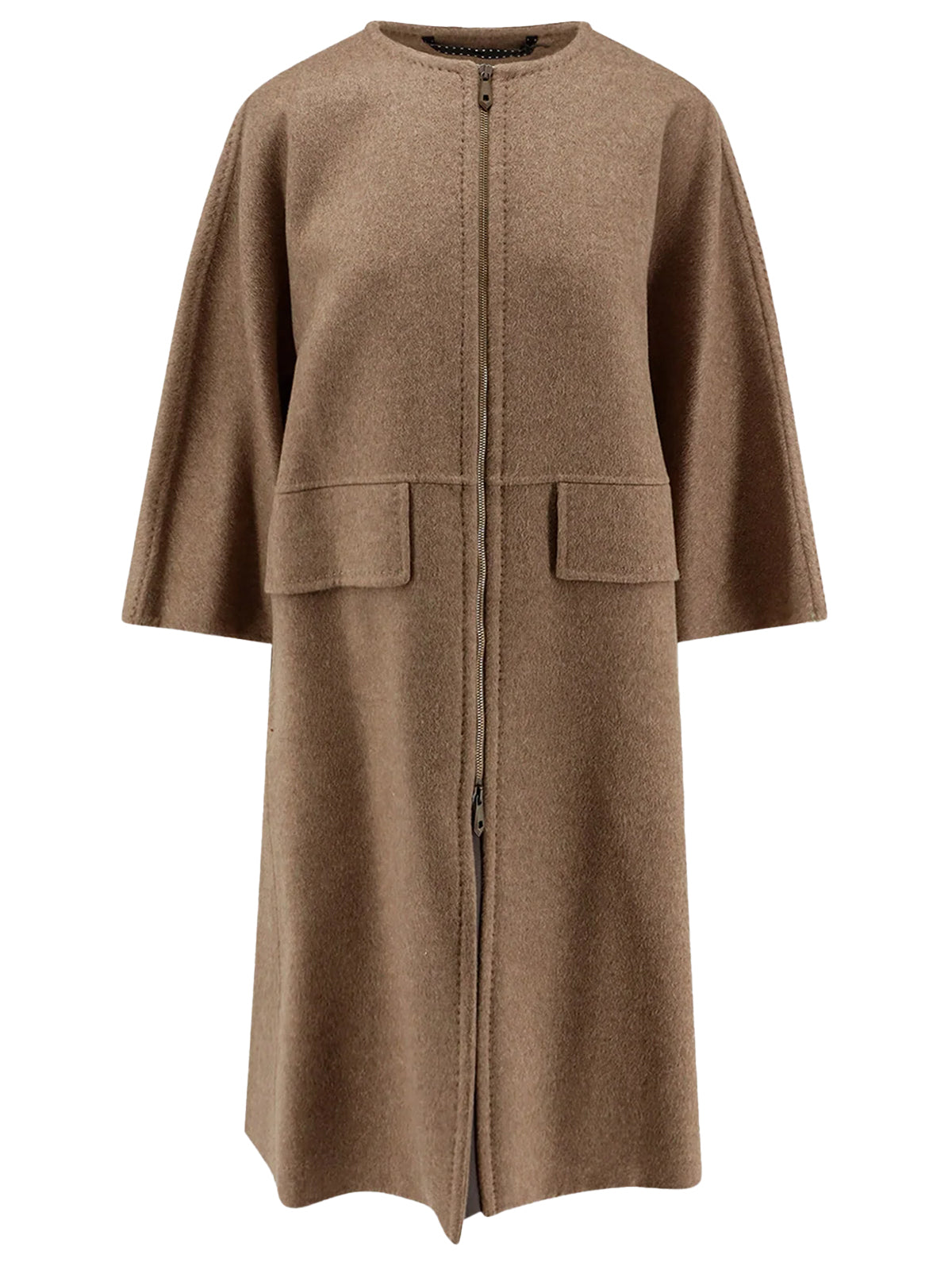 Max Mara Amour Cashmere Coat In Brown