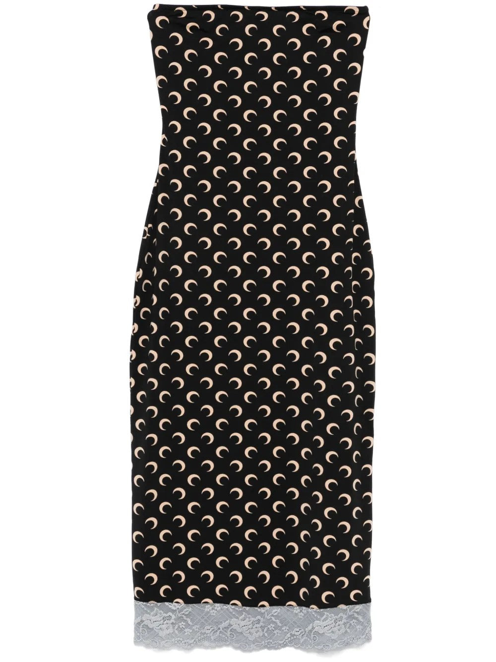 Marine Serre Midi Dress  In Black