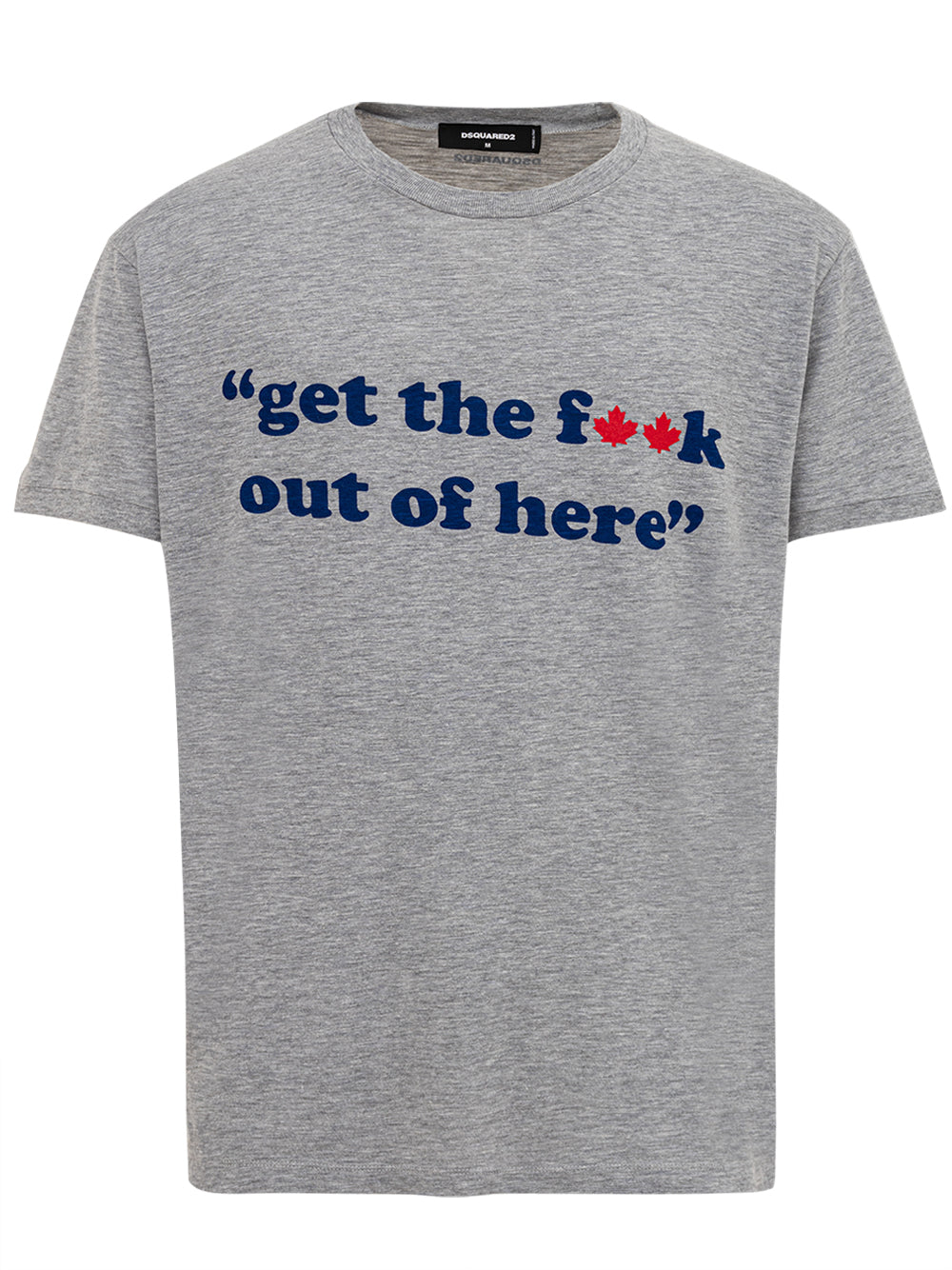 T-Shirt in Cotton with Print 'Get the f k