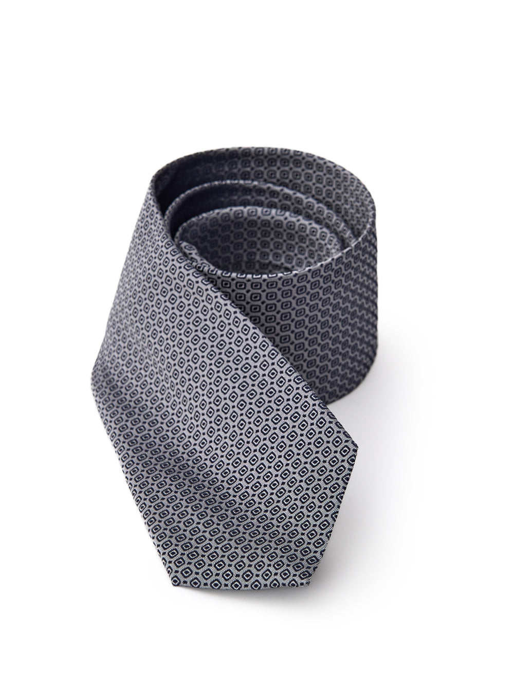 7 cm tie in Grigia print silk Jil Sander