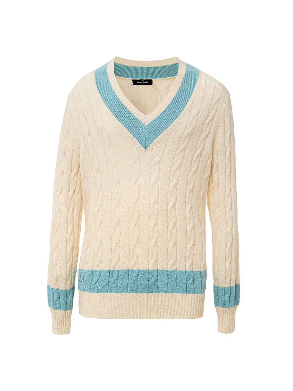Gran Sasso White Cotton Sweater In Neutral