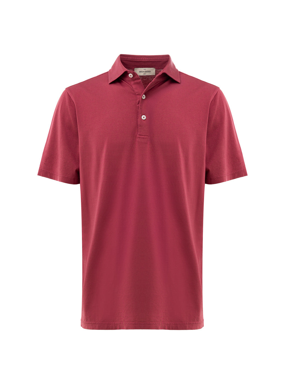 Gran Sasso Classic Knitting Pattern Polo In Red Cherry In Red