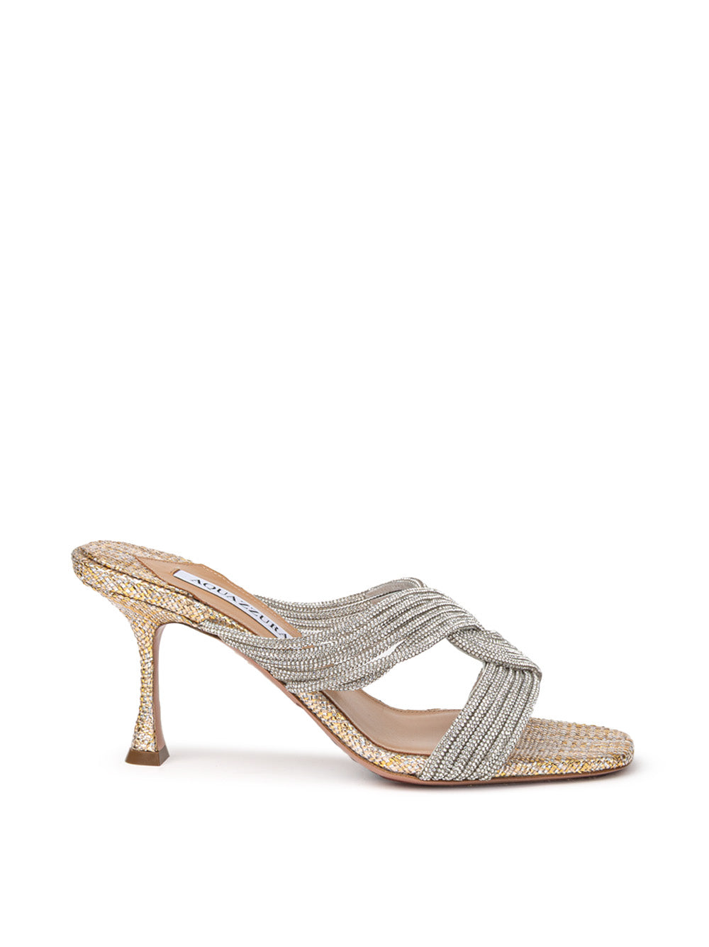 Mules Gatsby Sandals with Crystal Jewellery Aquazzurra