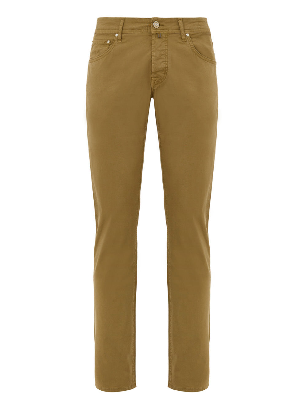 Jacob Cohen Yellow Cotton Skinny Pant In Brown