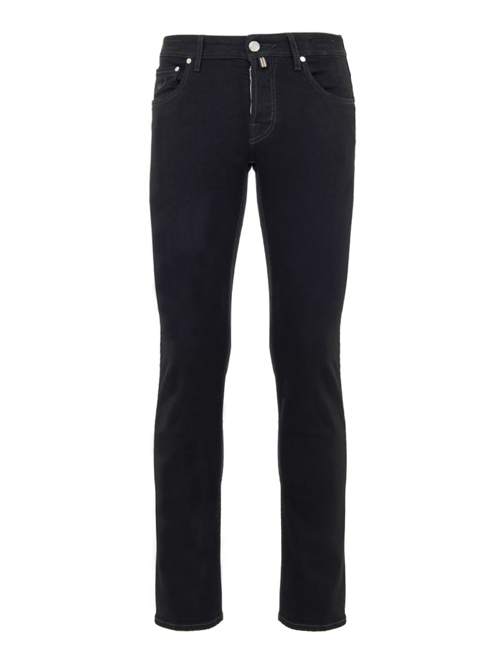 Jacob Cohen Jeans Nick Limited Edition Slim Fit In Black Denim  In Burgundy