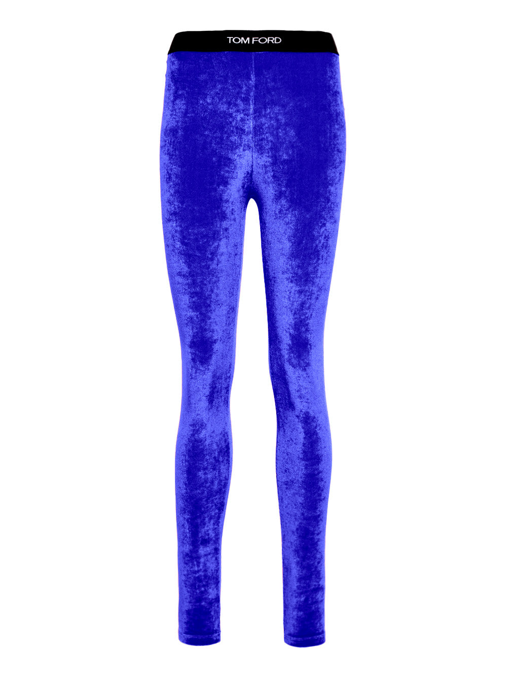 Tom Ford Stretch Blue Velvet Legging  In Blue