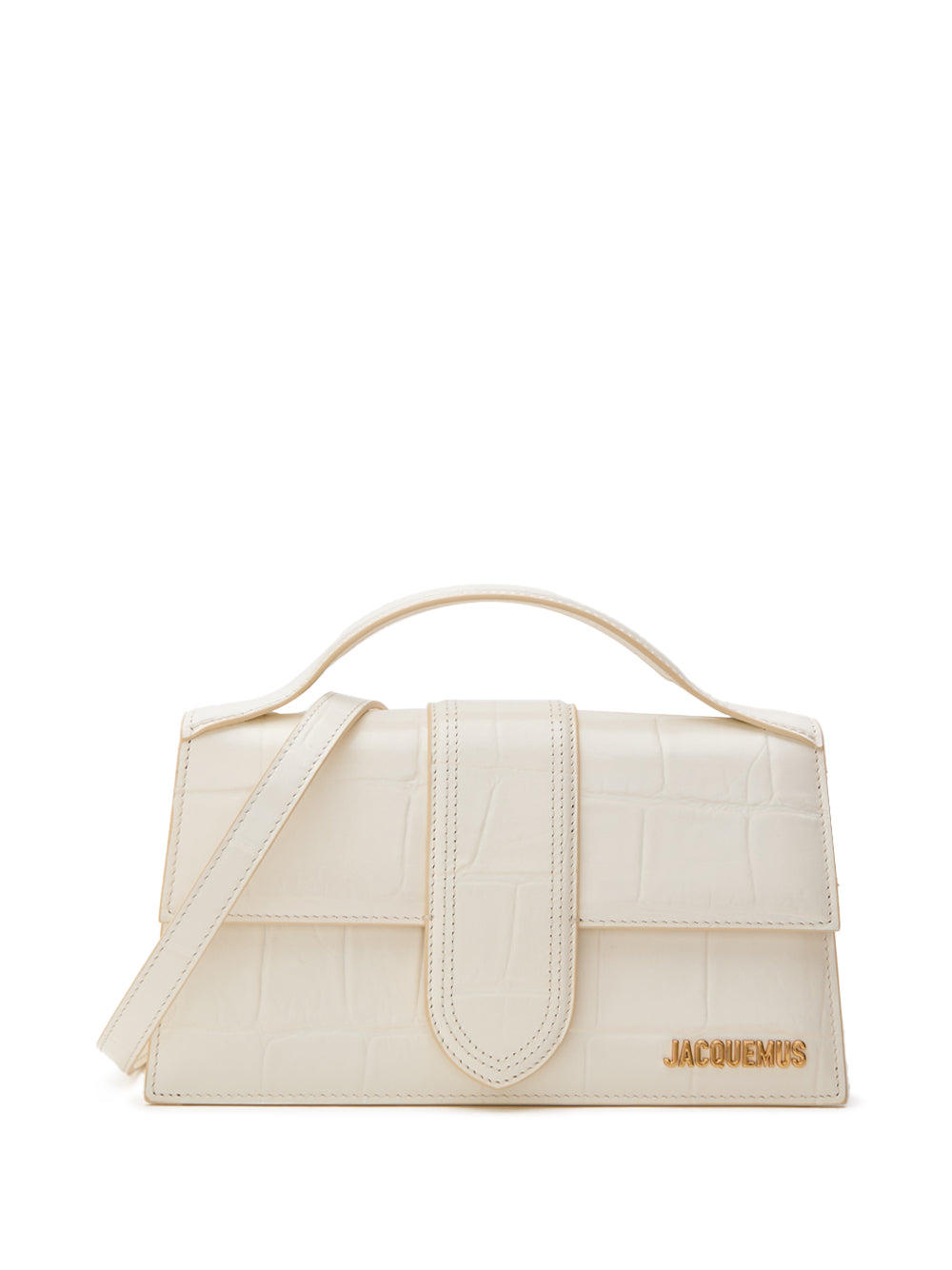 Jacquemus Le Grand Child Shoulder Bag In White Cock Print  In White