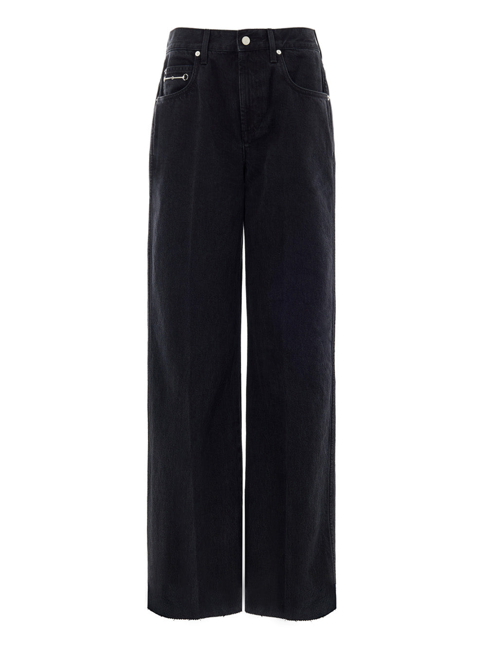 Gucci Trousers In Denim Black Relaxed Fit