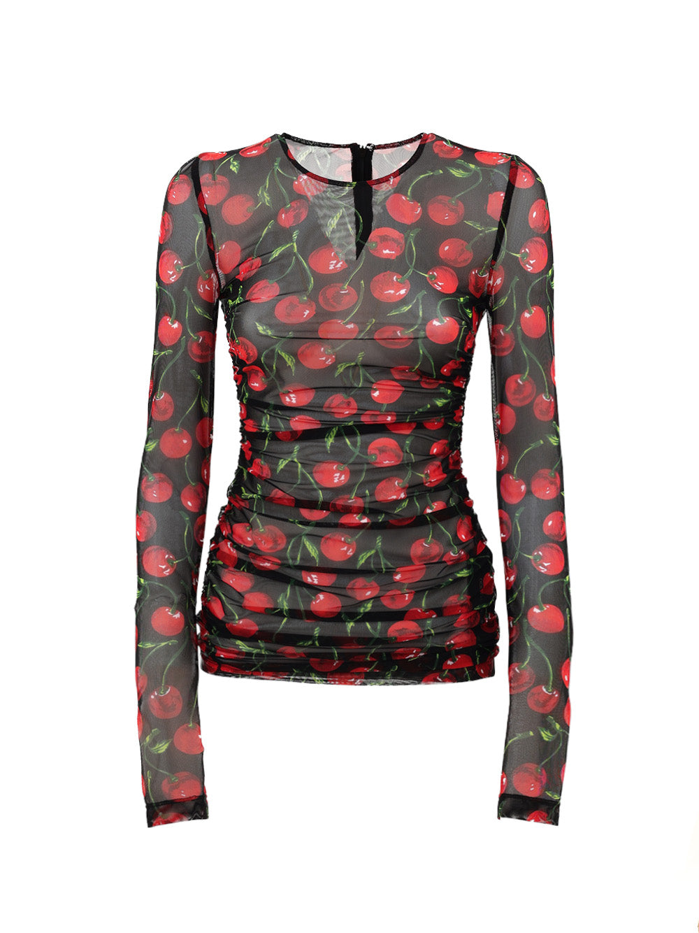 Dolce & Gabbana Bicolor Polyamide Shirt In Brown