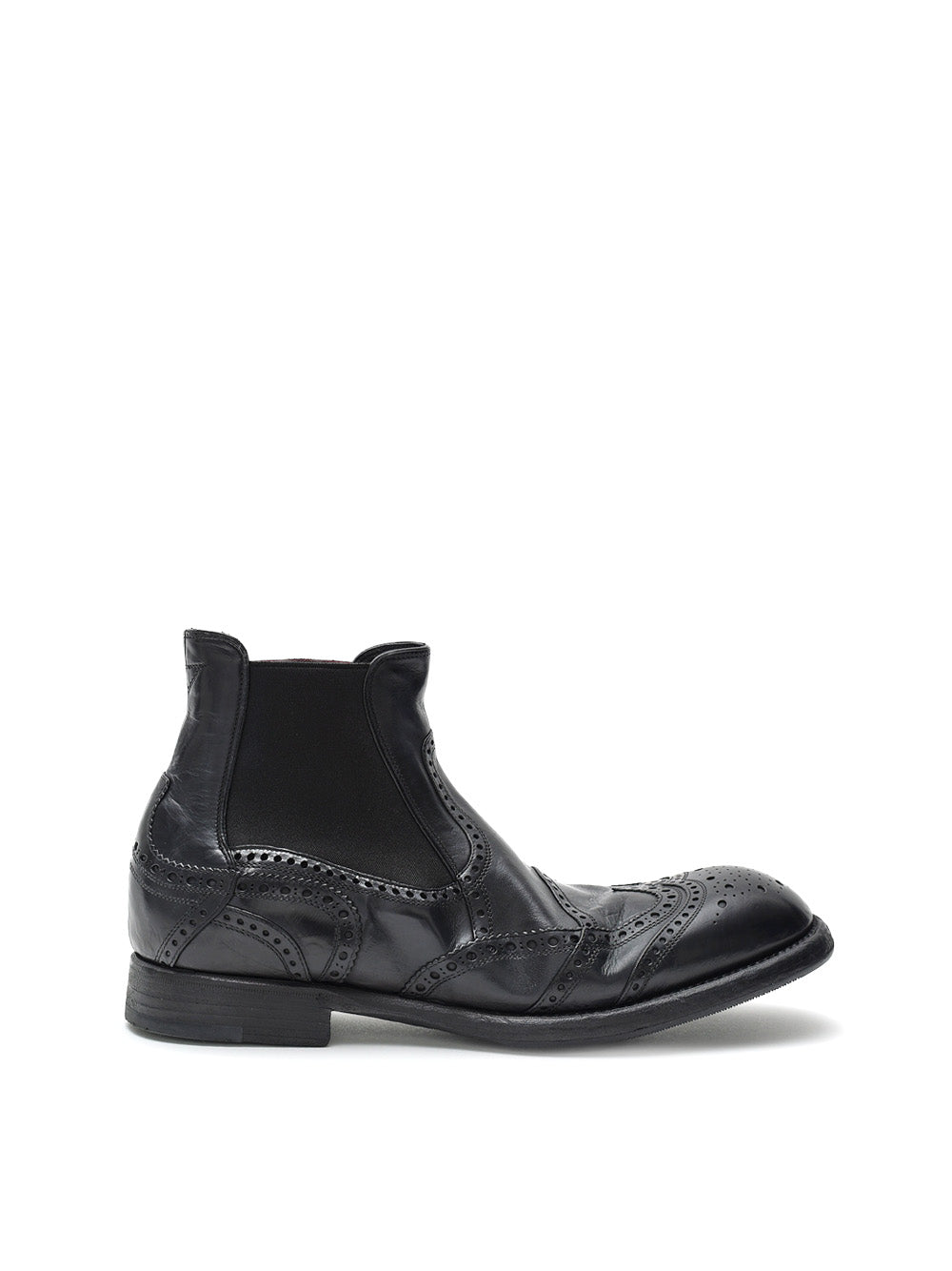Dolce & Gabbana Chelsea Michelangelo Ankle Boots In Black Leather In Black