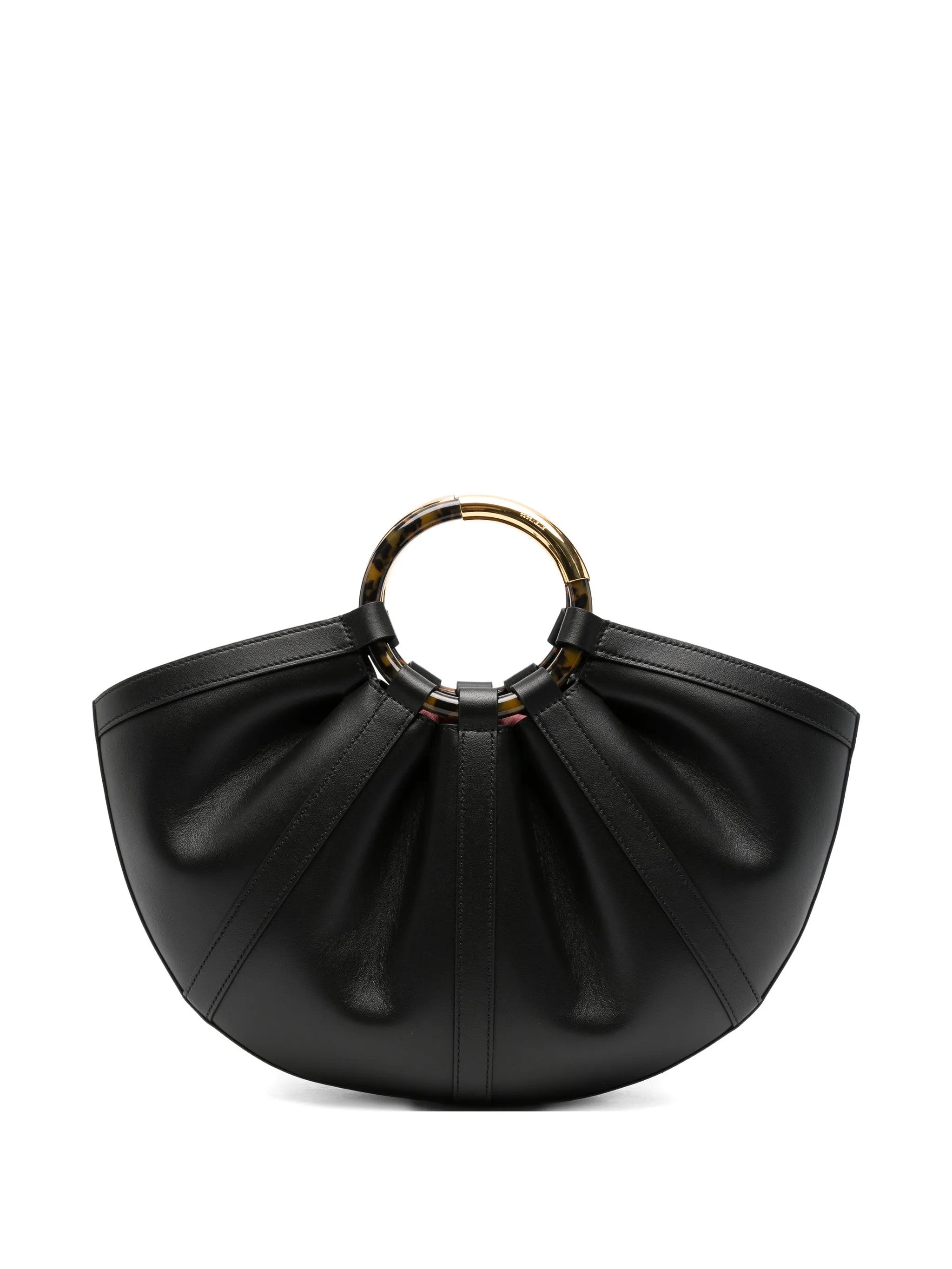 Coccinelle Cuir noir pour femmes Sac en coque