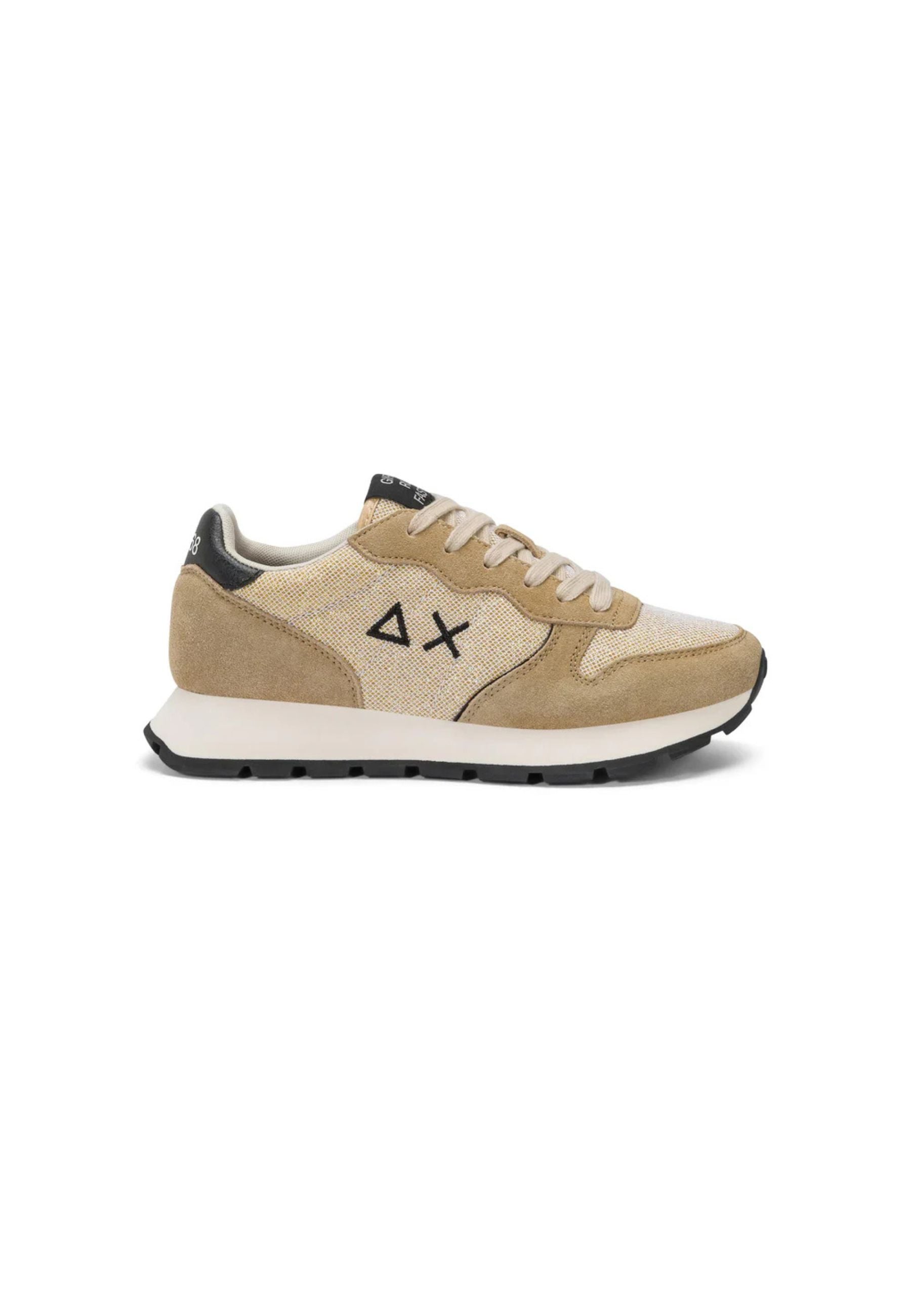 Sun 68 Sun68 Ally Glitter Textile Sneakers In Gold