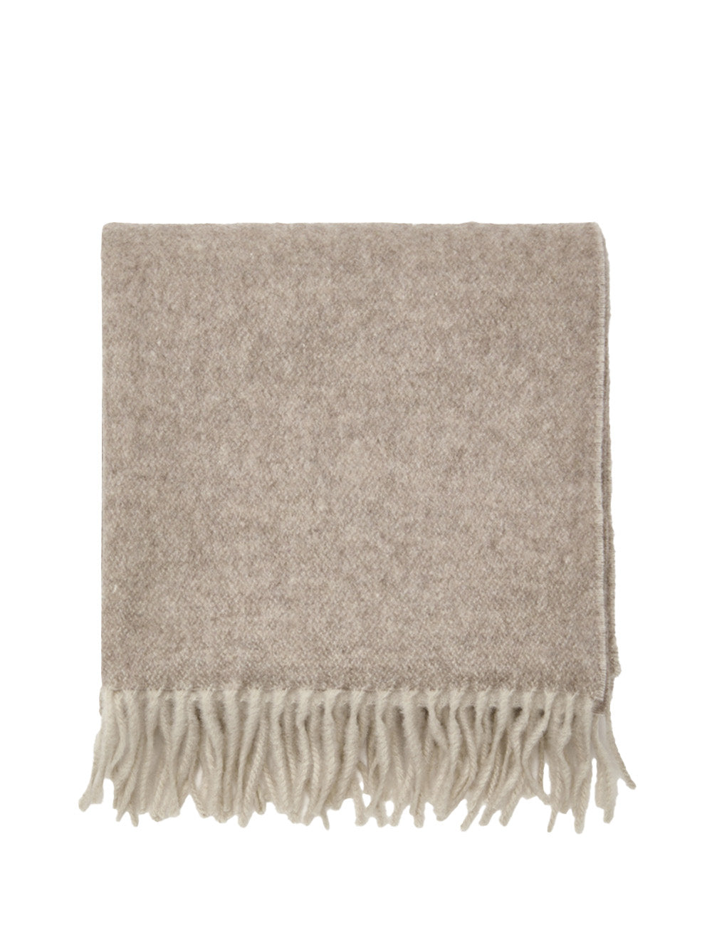 Bicolor Scarf in Mixed Cashmere Bianco Gran Sasso