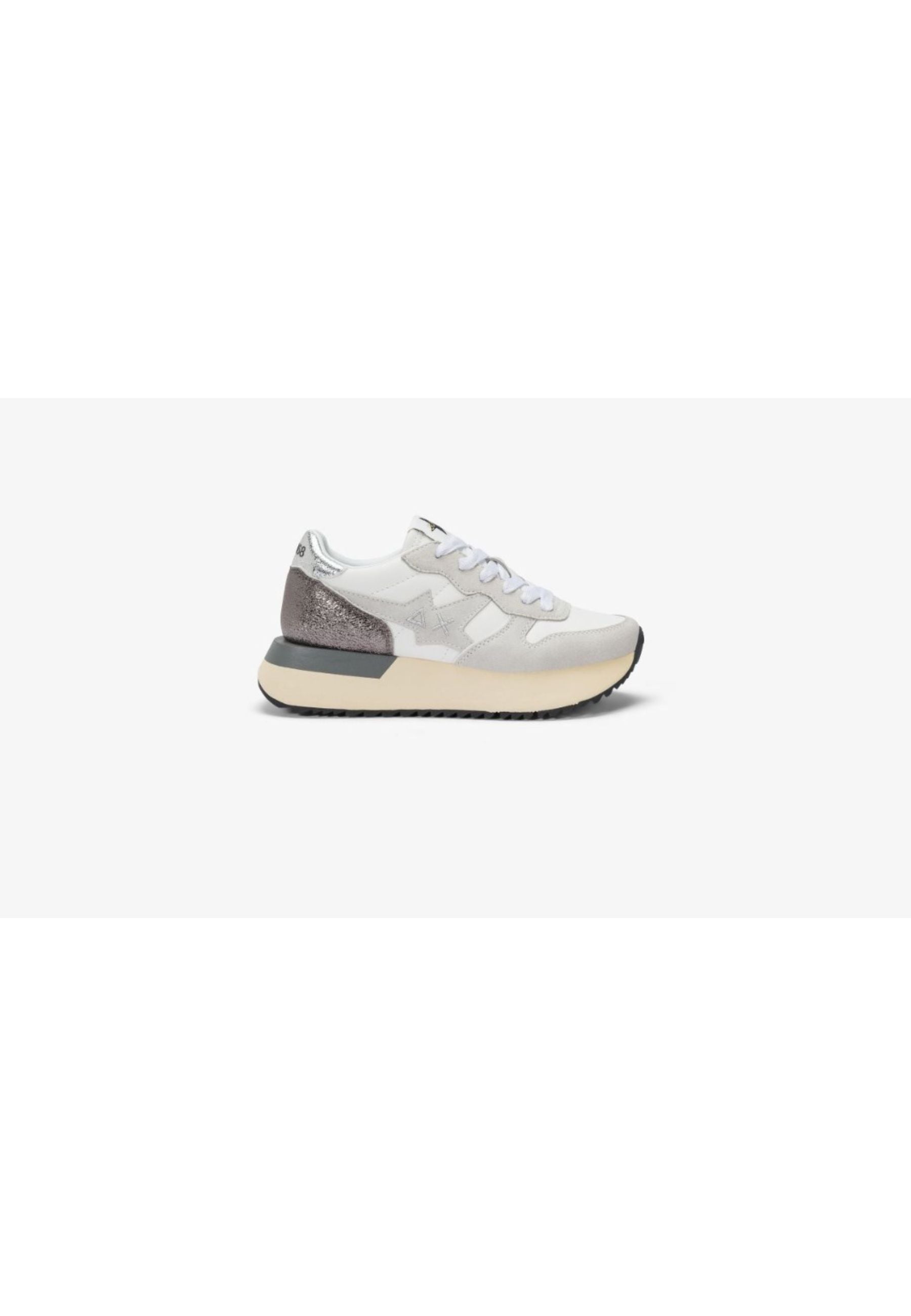 Sun 68 Sun68 Sneakers Big Stargirl Back Silver In White