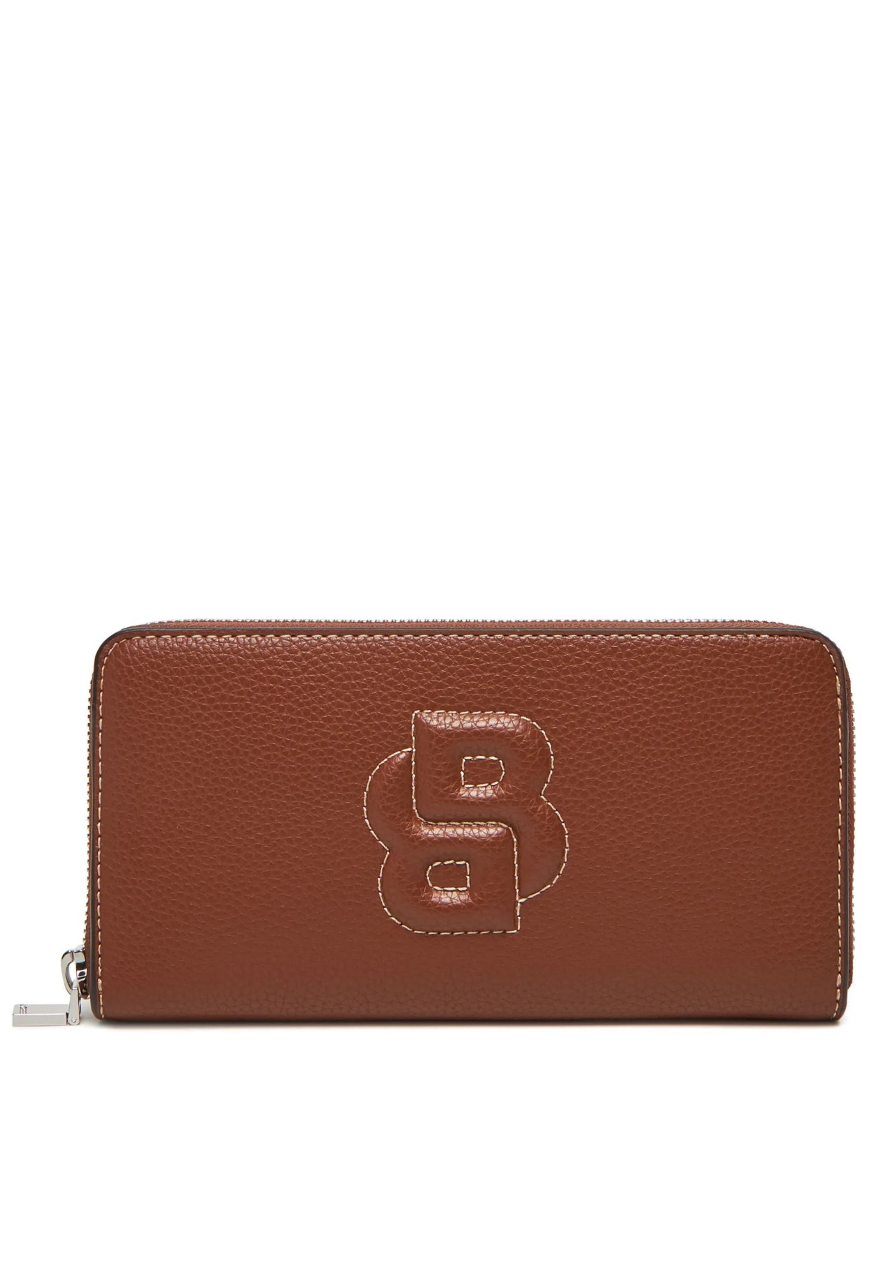 Hugo Boss Boss Wallet Anett Ziparound In Brown