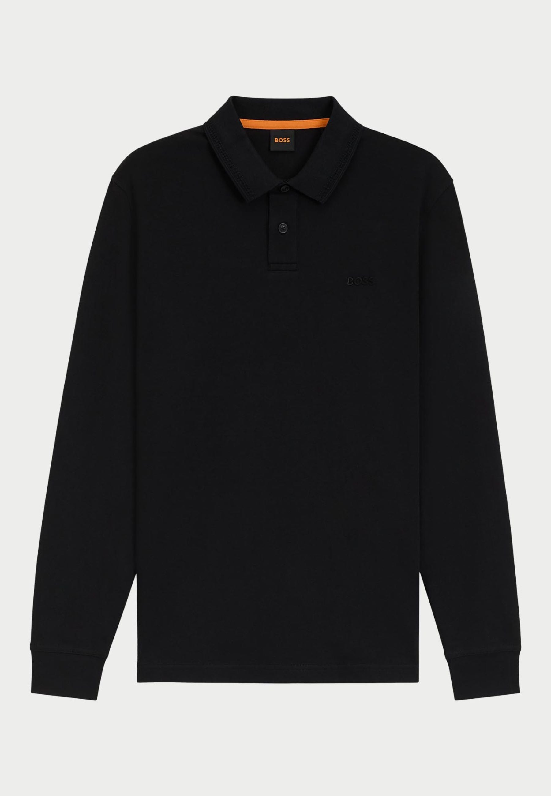 Hugo Boss Boss Polo Pe_interlock_long In Black