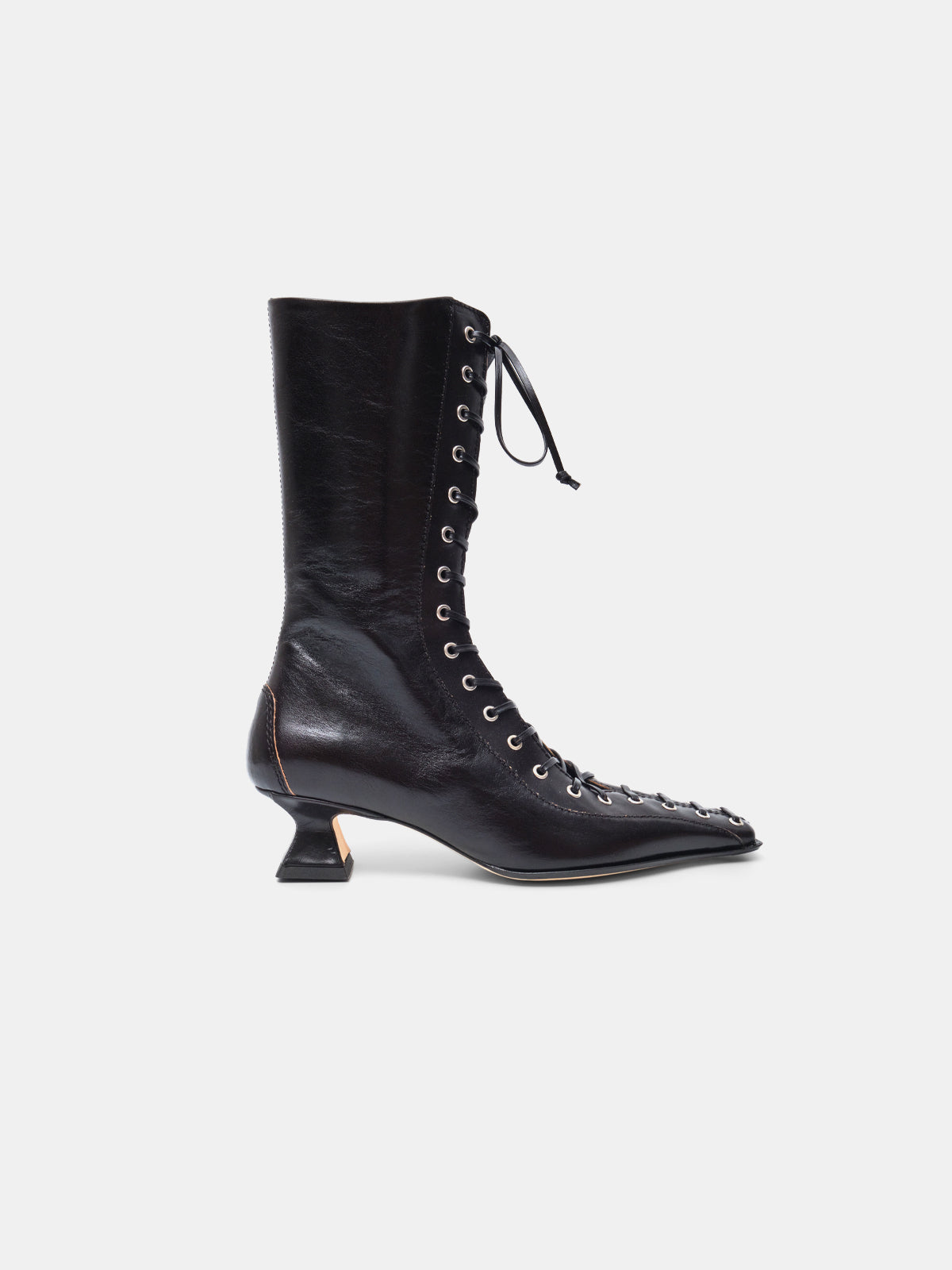 emile negro botas de encaje tobillo