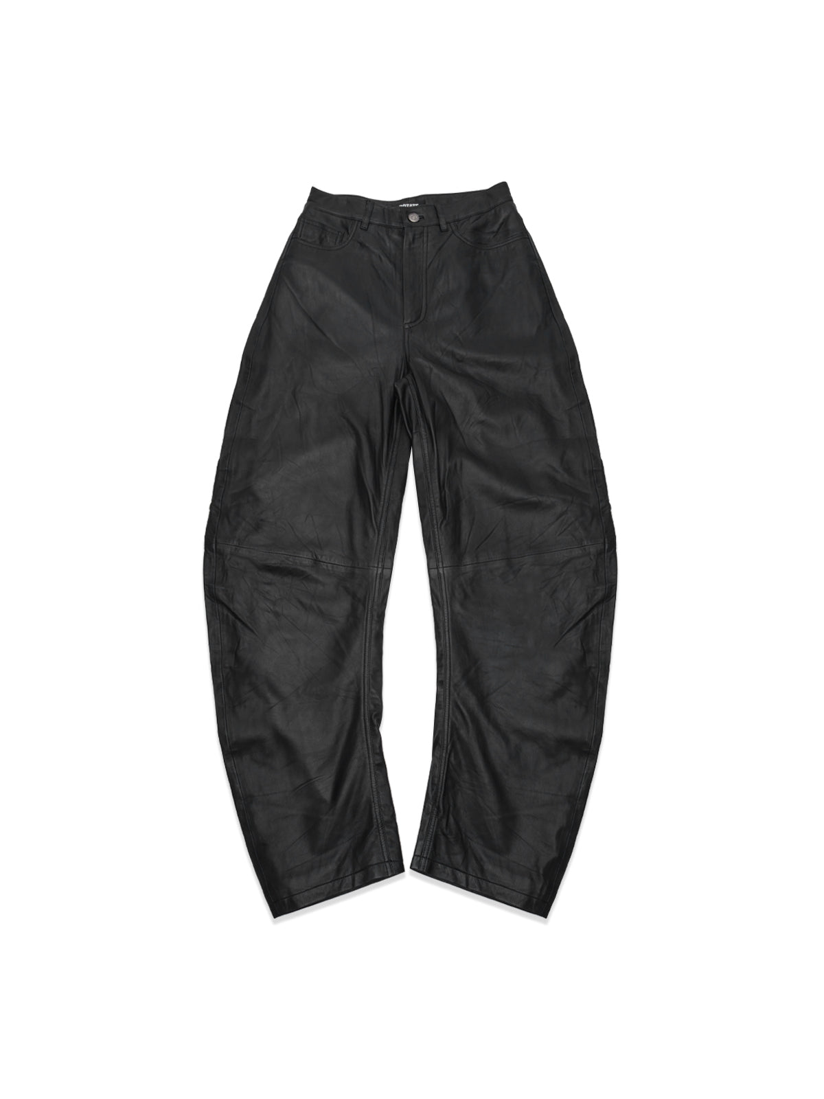 cela barrel leg leather pants