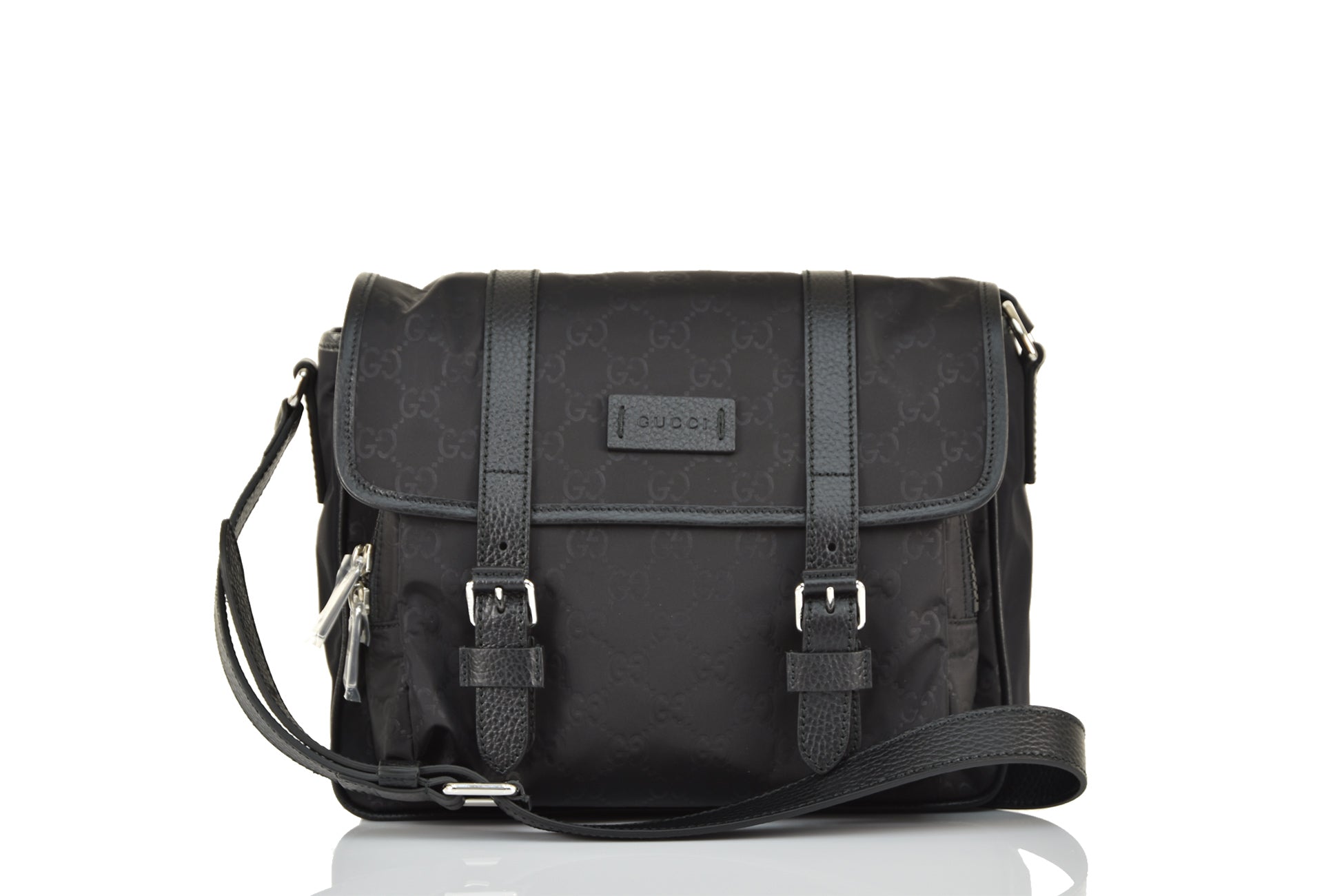 Gucci Borsa Messenger Nera Uomo Tessuto GG Canvas Mod. 510335 K28AN 1000