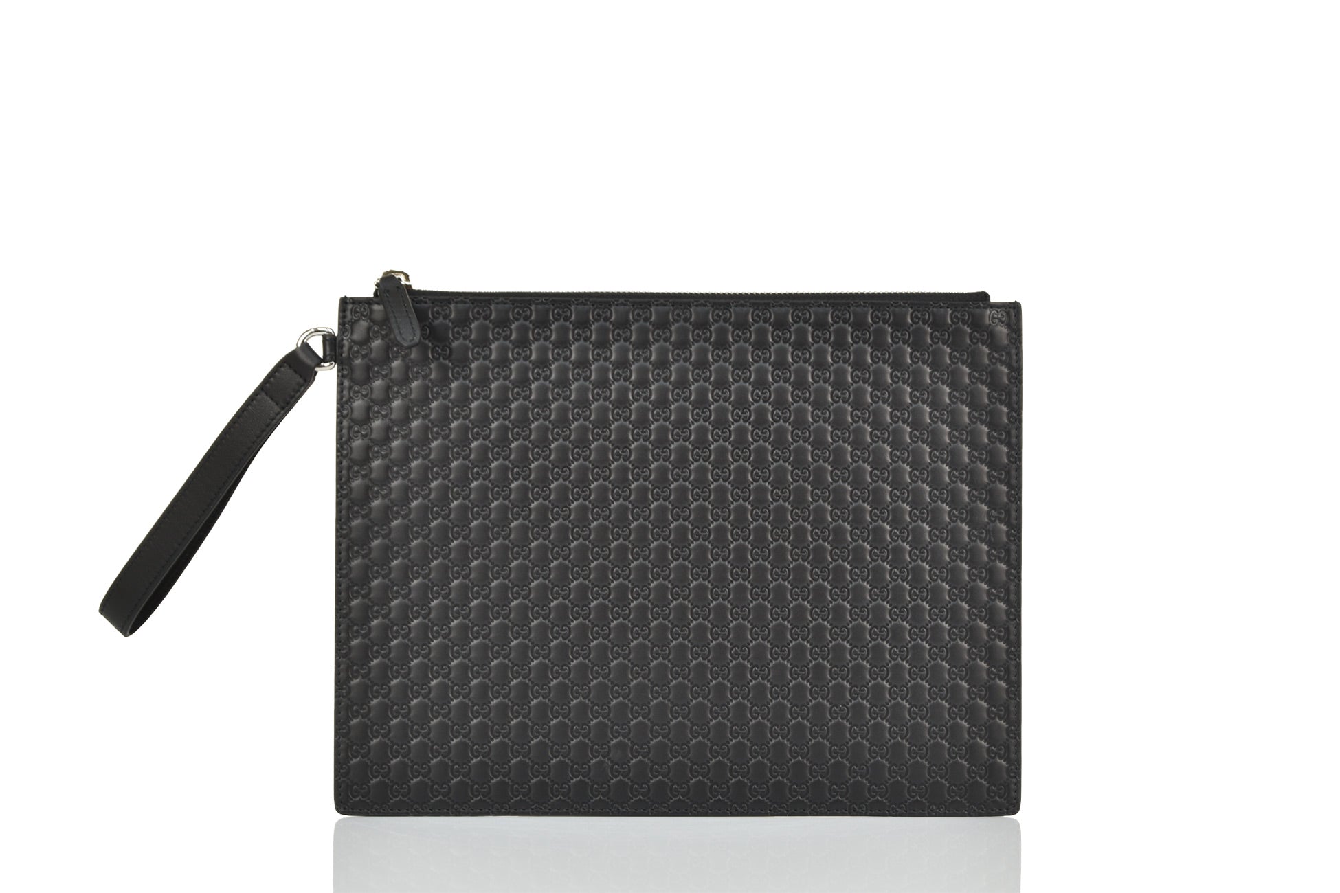 Gucci Black Pouch Handbag Men Microguccissima Mod. 544477 BMJ1N 1000