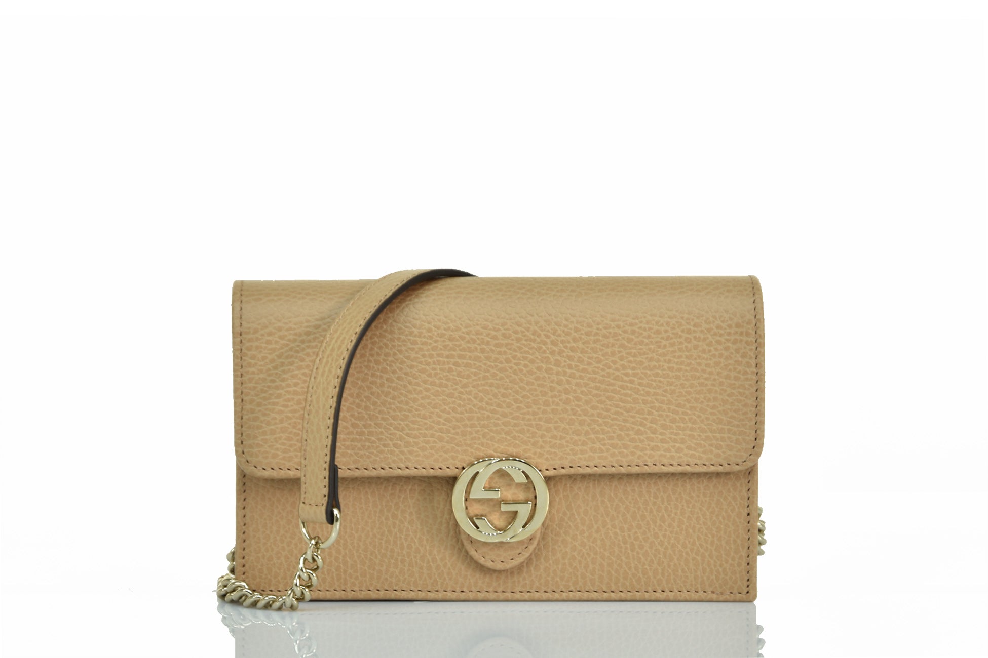 Gucci Interlocking Bag Women Leather Dollar Calf Mod