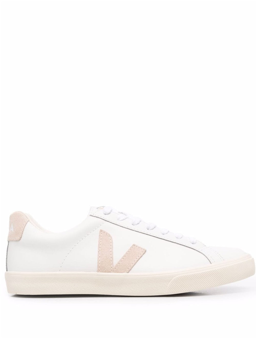 Veja Esplar Logo Leather Extra White Sable Trainers In White