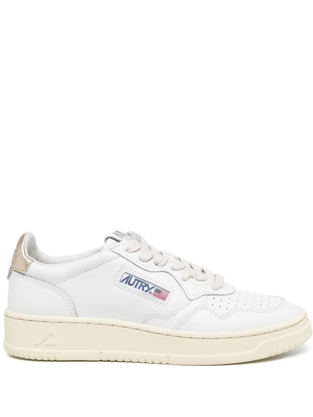 Autry "medalist Low" Leather Sneakers In White