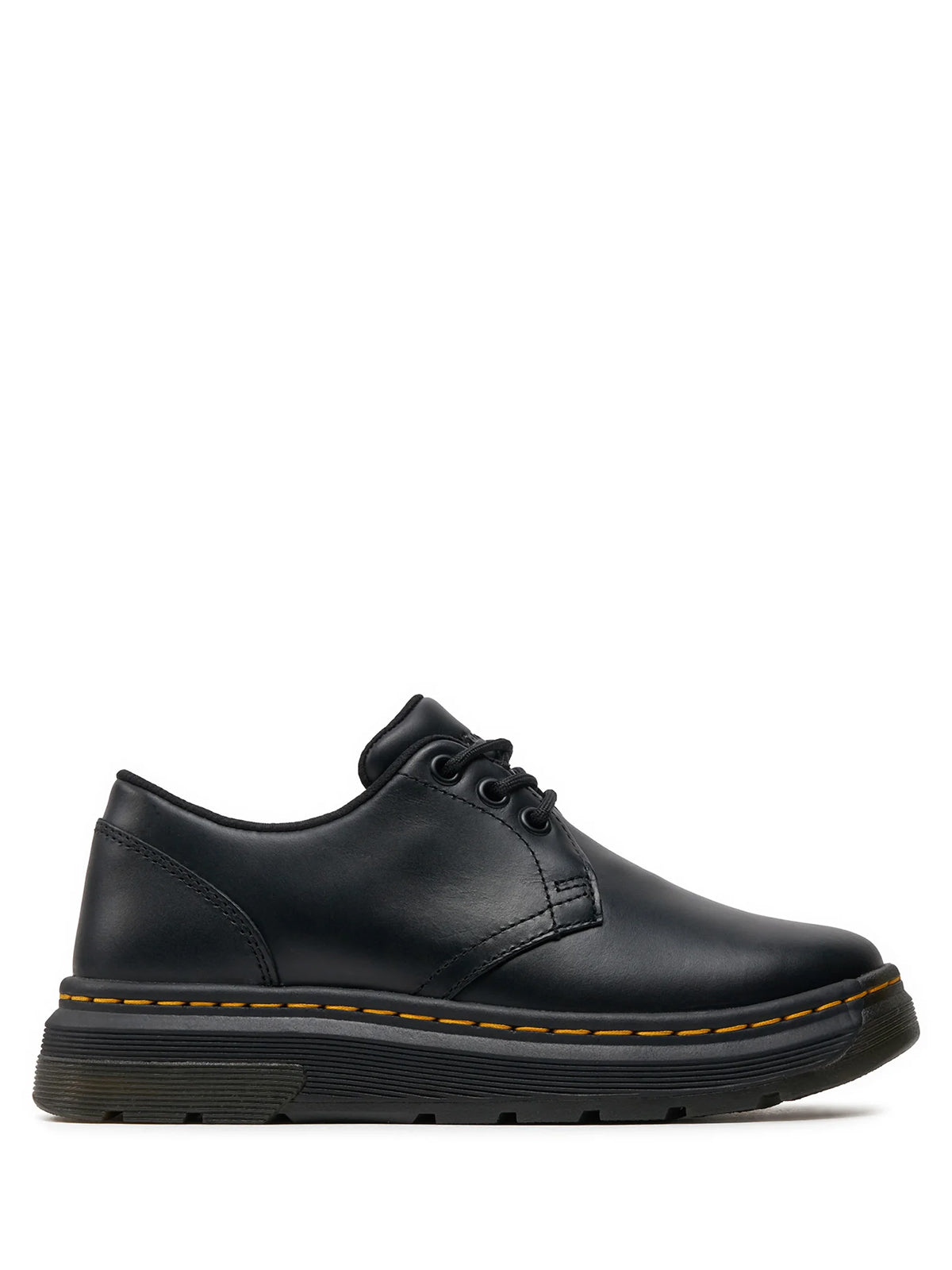 Dr. Martens Black Crewson Shoes The Leather In Nero