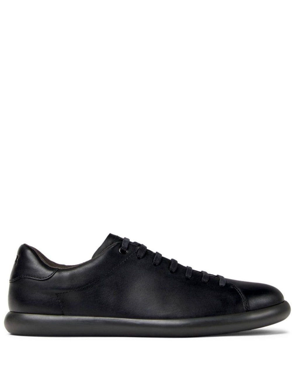 Camper Pelotas Soller Round-toe Leather Sneakers In Black