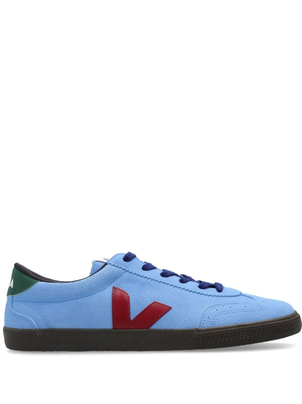 Veja Man Sneakers Azure Size 12 Leather In Blu