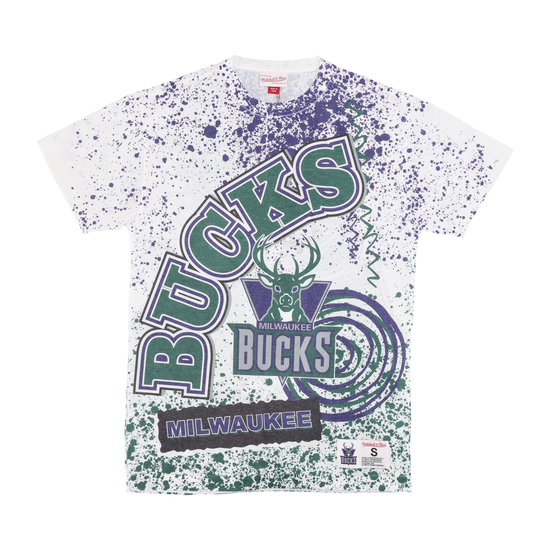 Men's T-Shirt NBA Team Burst Sublimated Tee Milbuc original Team Colors