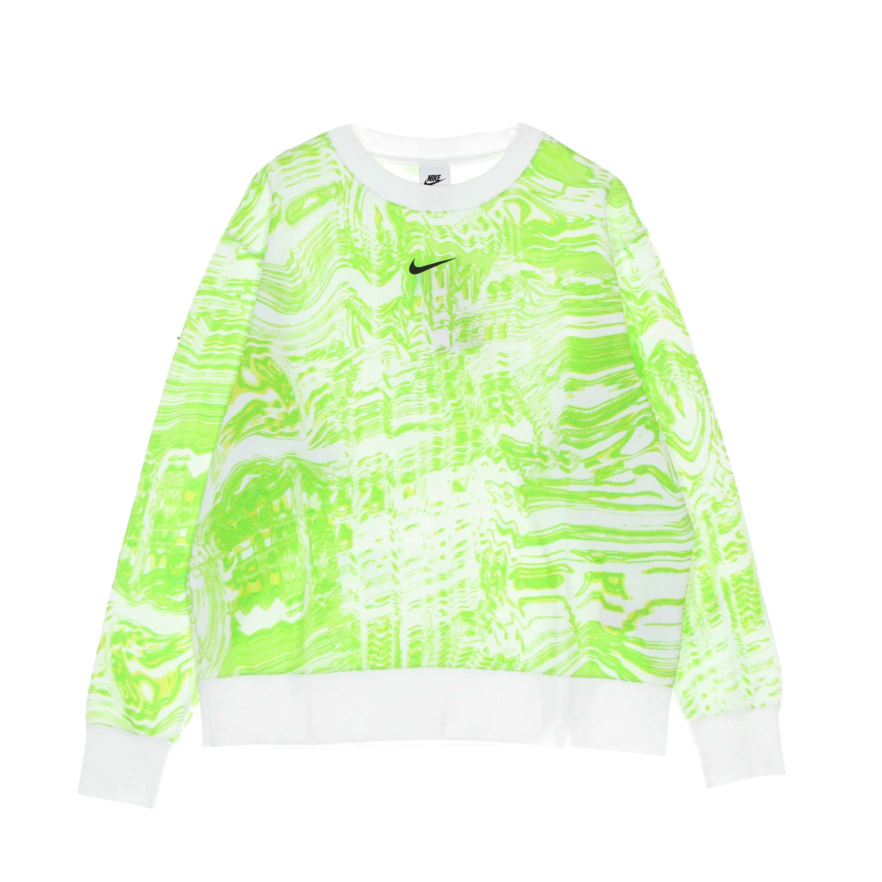 Women's Crewneck Sweatshirt W Sportswear Trend Fleece Crew All Over Print lt Lemon Twist