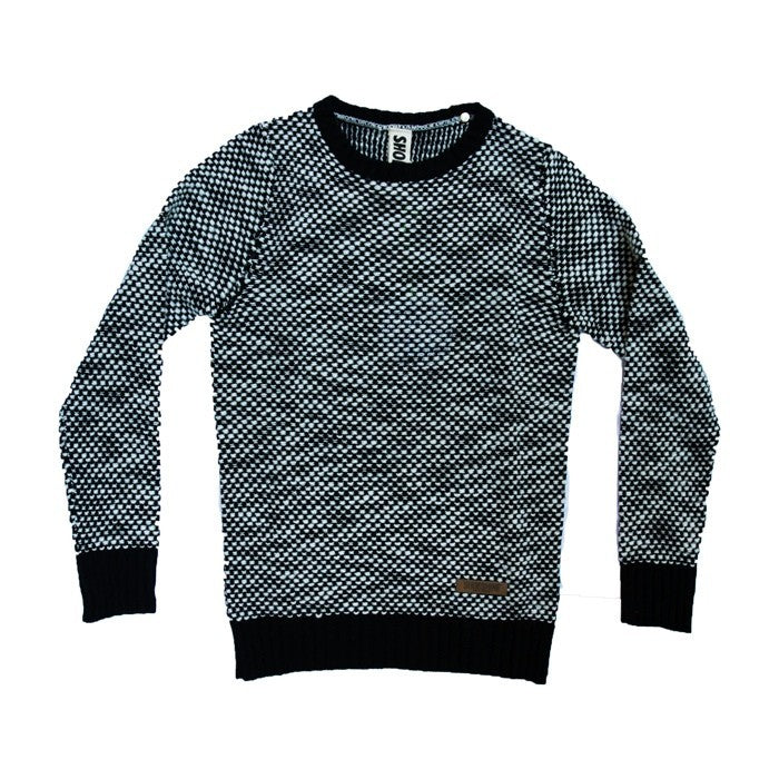 Men's Shoeshine Sweater Wool "a5fu18 Crewneck Wool Pattern" Unique