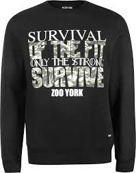 Zoo York Men's Crewneck Sweatshirt Crewneck Sweatshirt "survive" camo