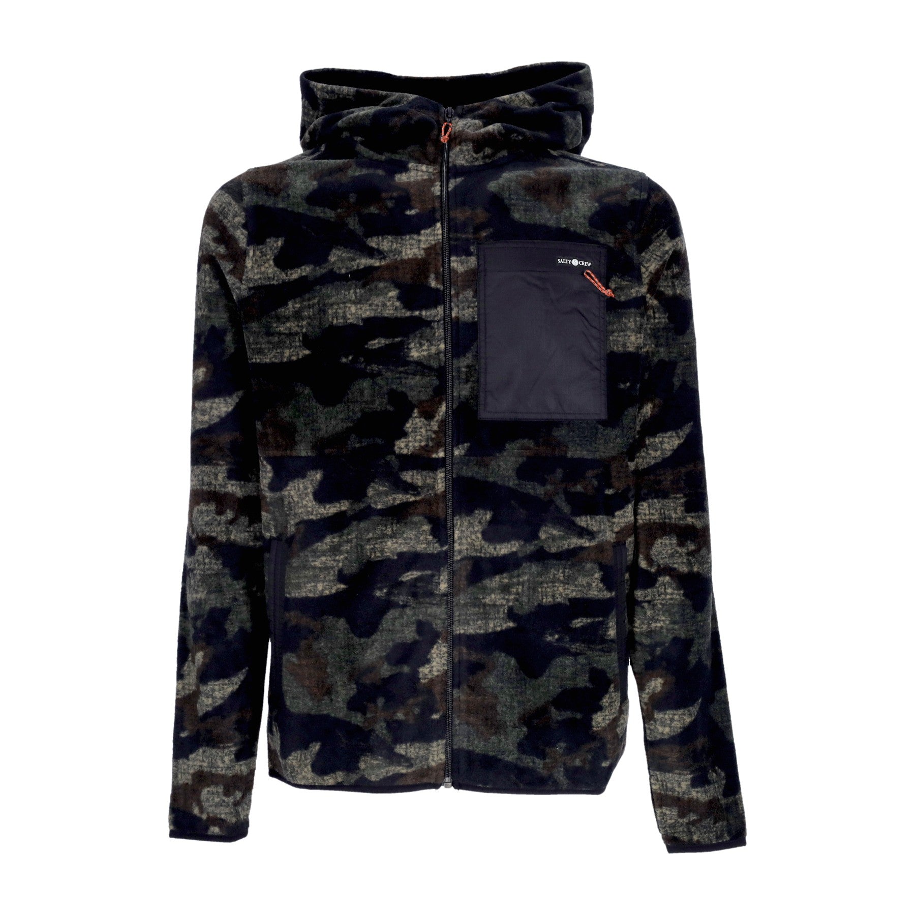 Edgewater Men's Zip Hoodie Full Zip Hooded Fleece Camo
