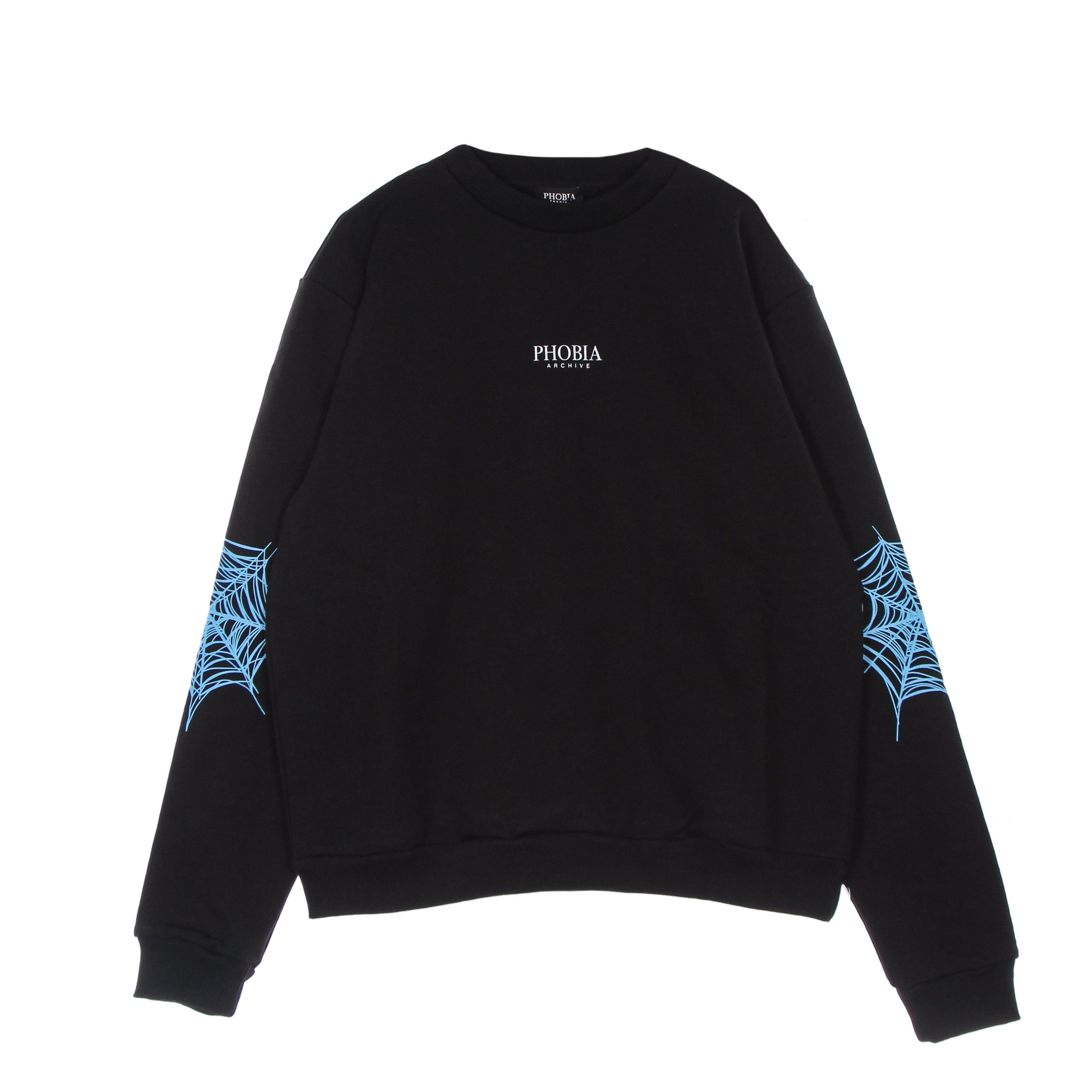 Light Cobweb Print Crewneck Men's Crewneck Sweatshirt light