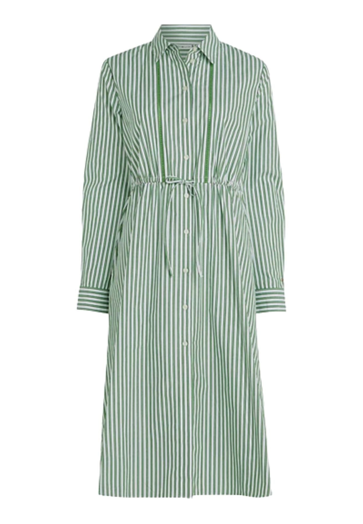 Tommy Hilfiger ORG CO STRIPE MIDI SHIRT-DRESS