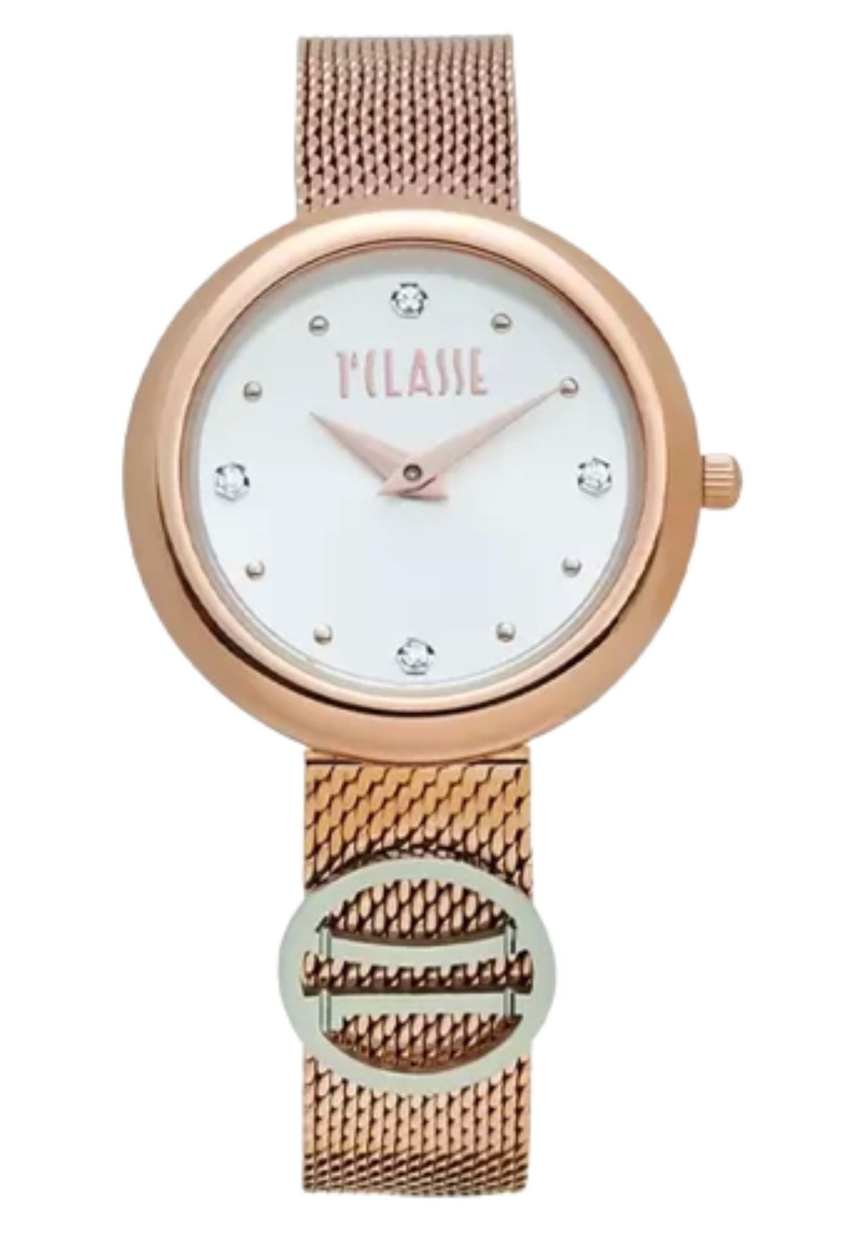 Alviero Martini Antigua 2h 30mm Silver Twot.ss Meshband Watch In Oro