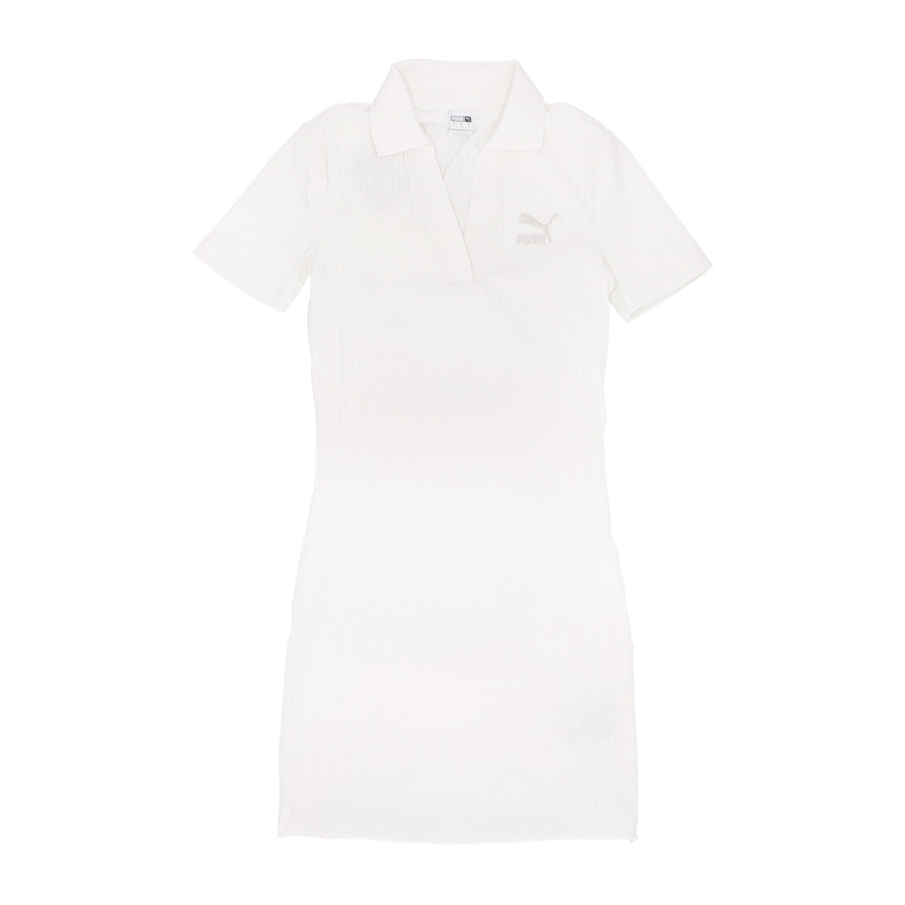 Women's Classic Ribbed V-collar Dress No Color