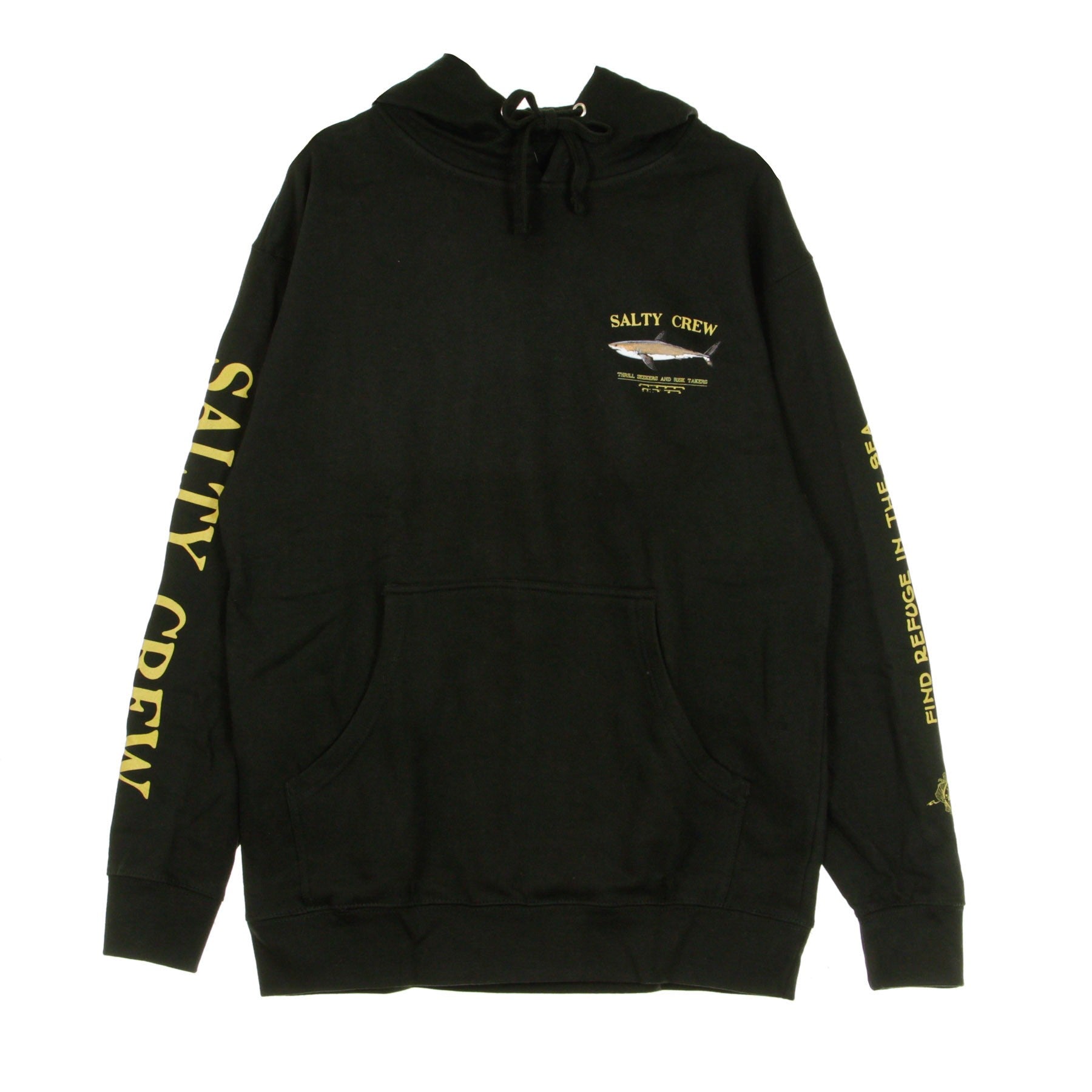 Salty Crew Men's Hoodie Bruce Hood Fleece Black In Black
