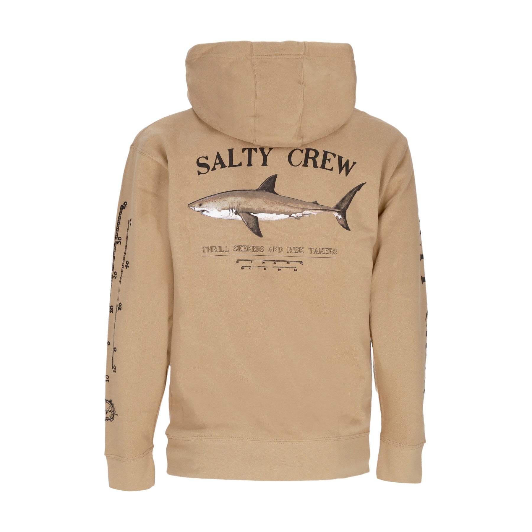 Salty Crew Bruce Hood Fleece Sandstone Men's Hoodie In Brown