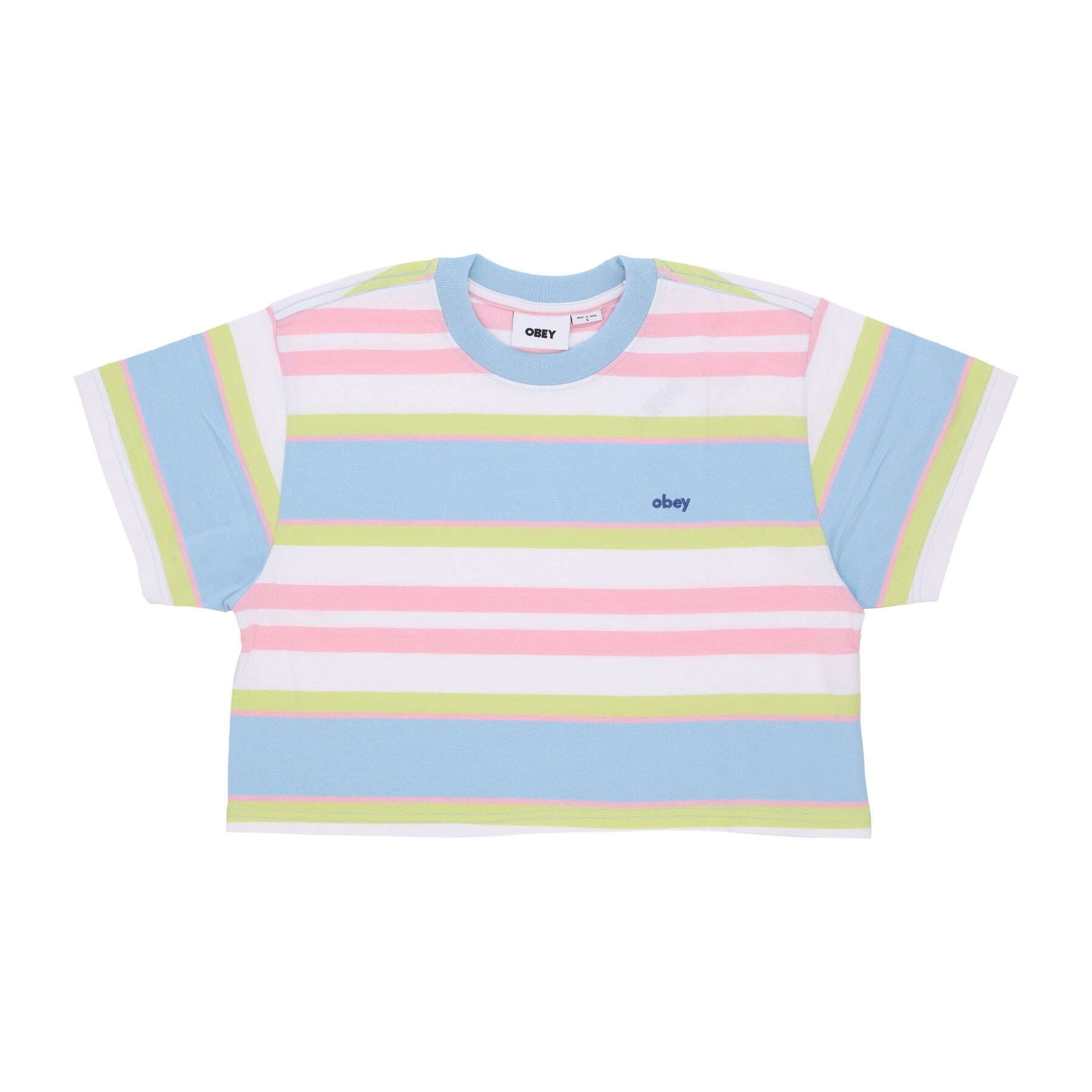 Ariella Stripe Cropped Tee Women's Cropped T-Shirt Sky Multi