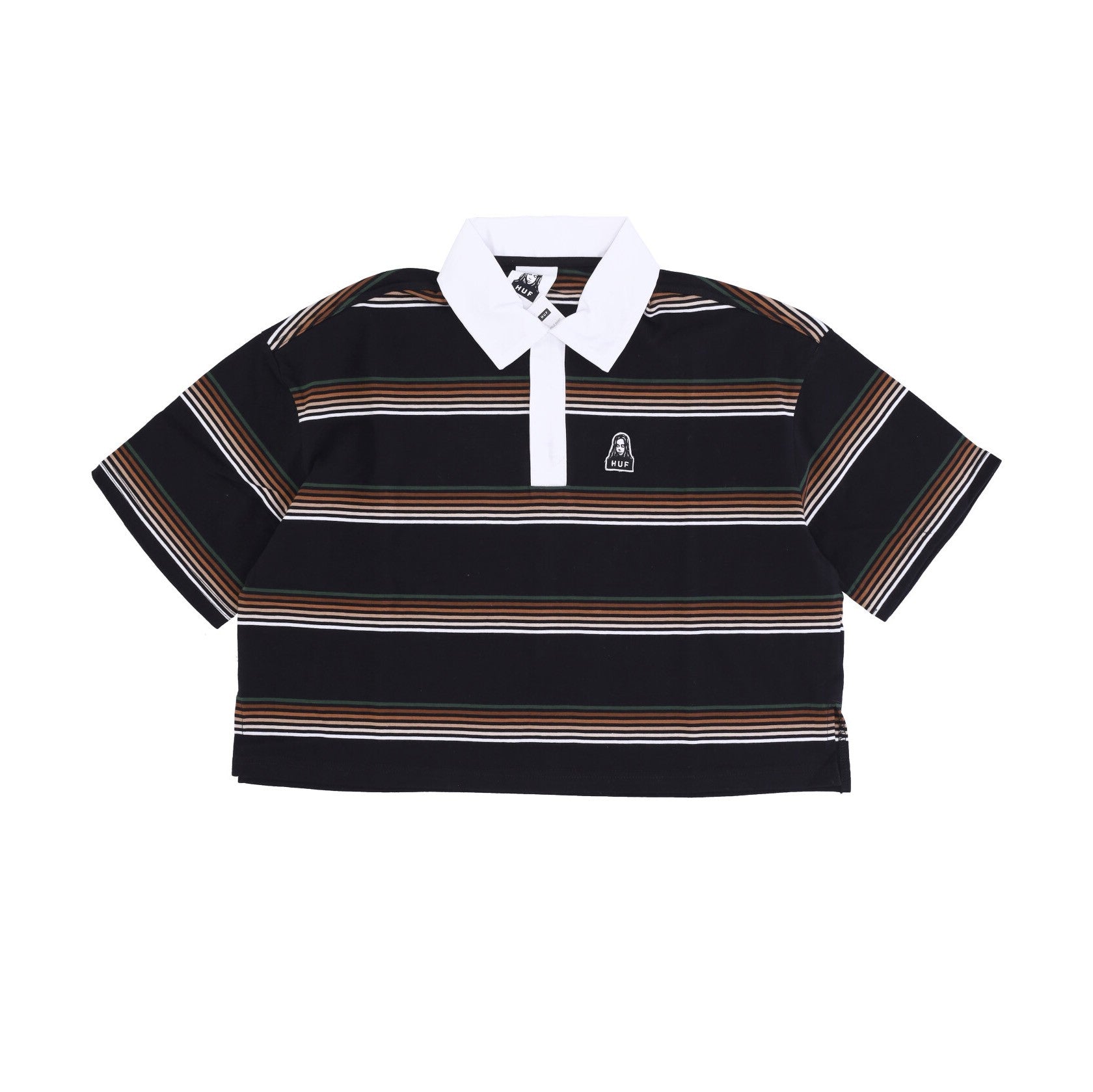 Women's Short Sleeve Polo Run Things Crop Polo Shirt X X-girl