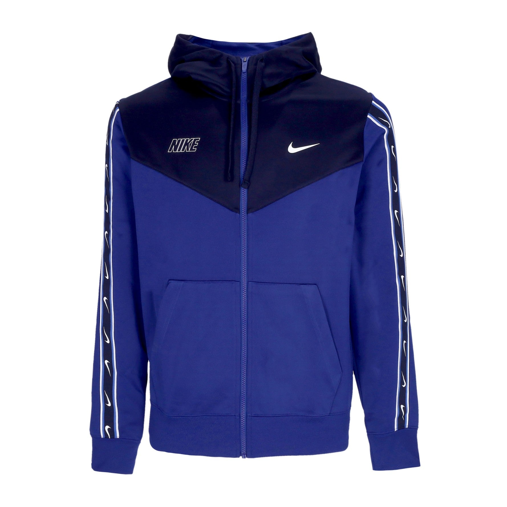 Men's Hooded Tracksuit Jacket Sportswear Repeat Sw Pk Full-zip Hoodie Deep Royal blackened