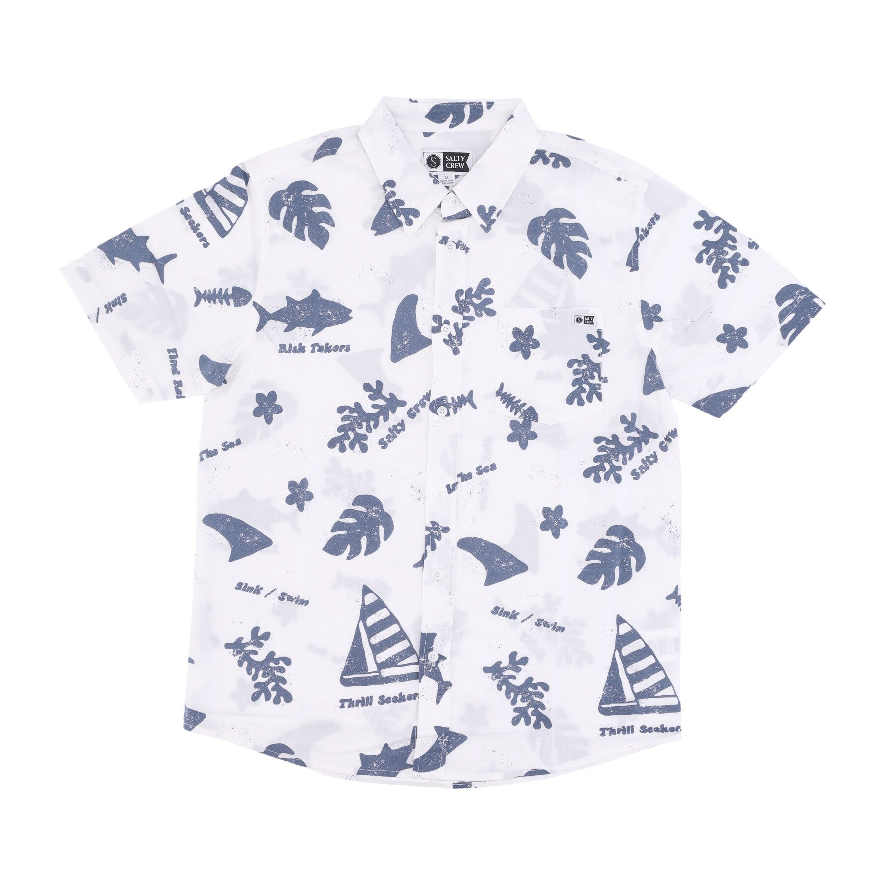 Men's Short Sleeve Shirt Twisted Tides Woven Shirt