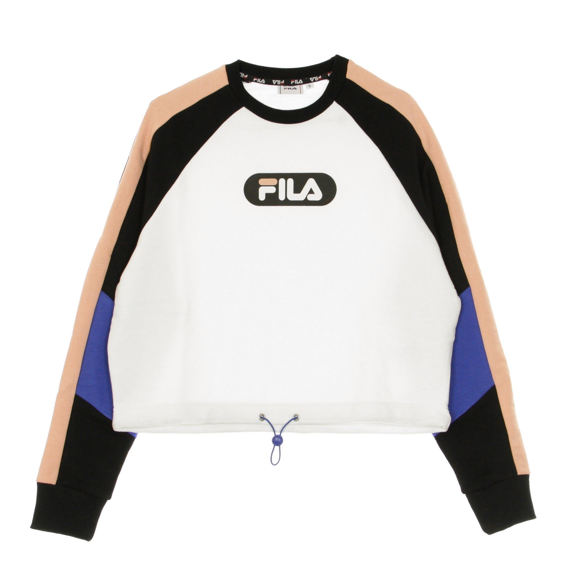 Women's Cropped Lightweight Crewneck Sweatshirt Bane Blocked Cropped Crew Sweat bright Cloud dazzling